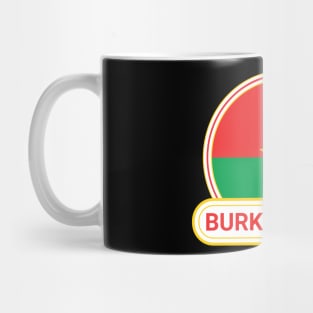 Burkina Faso Country Badge - Burkina Faso Flag Mug